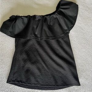 Elegant Black Off-Shoulder Women's Top